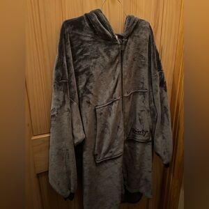 The comfy Cozy Oversized Gray Hoodie Blanket